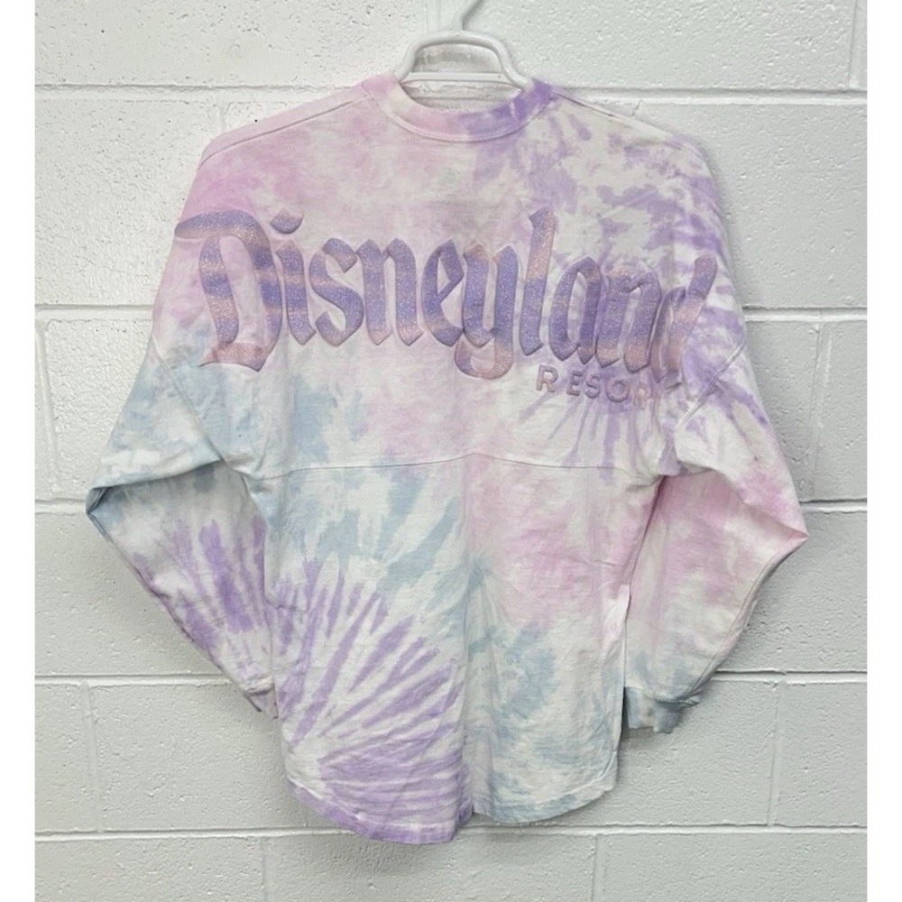 Disney Parks Disneyland Spirit Jersey Pastel Tie‎ Dye Glitter Puff Ink Small